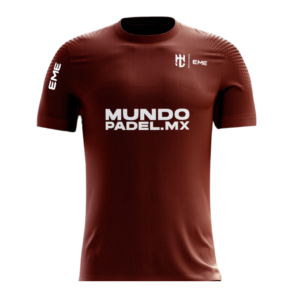 Playera Mundo Padel Rojo Vino